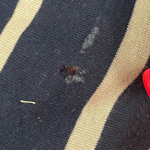 NWT Chaser Navy White Striped Tank Top Scoop Neck Size S - Picture 6 of 6